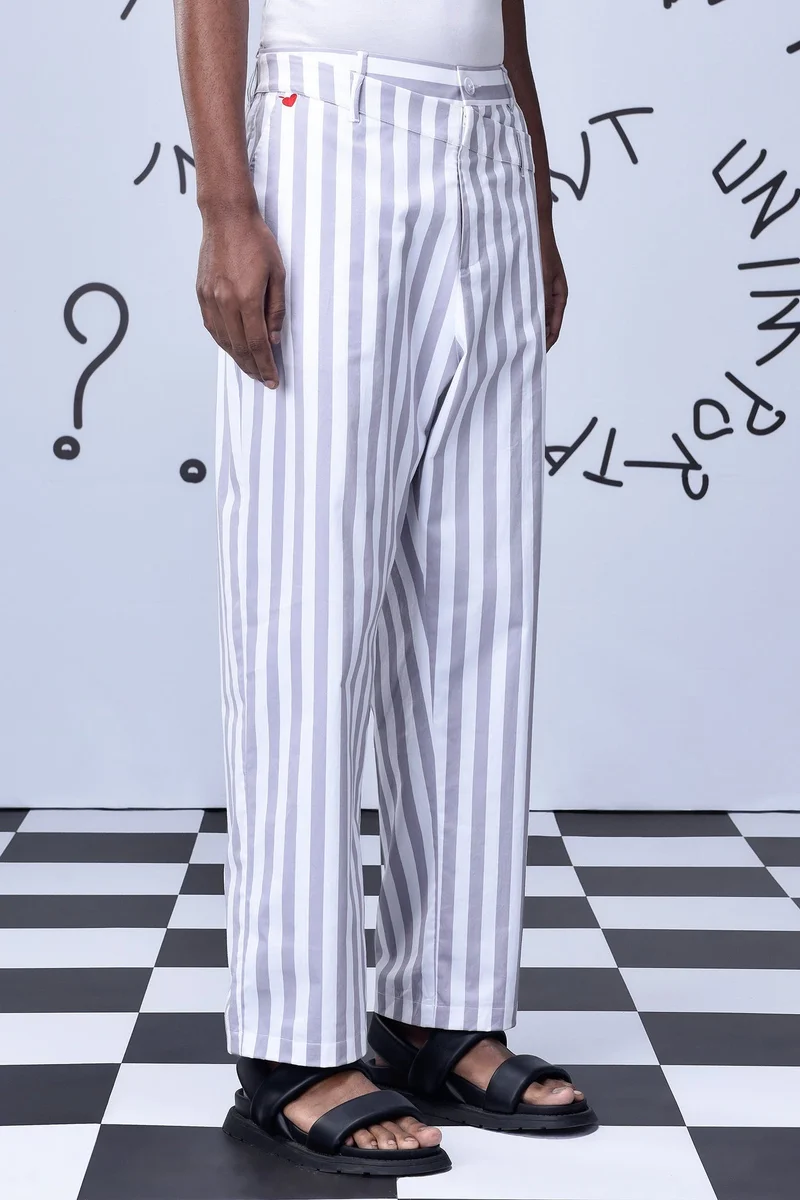 Genes Lecoanet Hemant  Chess Board Stripe Pants for Men | Best Price UAE